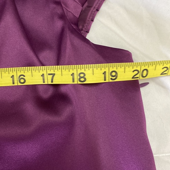 Couture by Twelve Shift Dress M/L Purple Satin Shine Fairy Coquette Retro FLAW - Picture 10 of 13